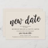 Hochzeit versch auf einen neuen Termin verschoben, 招待状 (正面/裏面)