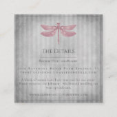 Hochzeits-Einladung Rosa Juwelen-Libelle エンクロージャーカード (正面)