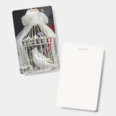 Hochzeits Tauben warten auf das Brautpaar バッジ (正面＆裏面)