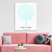 Hochzeitsbaum, Wedding tree, Hochzeitsgästebuch キャンバスプリント (インサイチュ (リビング))