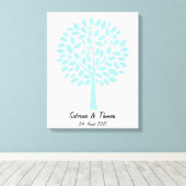 Hochzeitsbaum, Wedding tree, Hochzeitsgästebuch キャンバスプリント (インサイチュ (ウッドフロア))