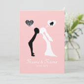 Hochzeitseinladung: Kuss in die gemeinsame Zukunft 招待状 (スタンド正面)