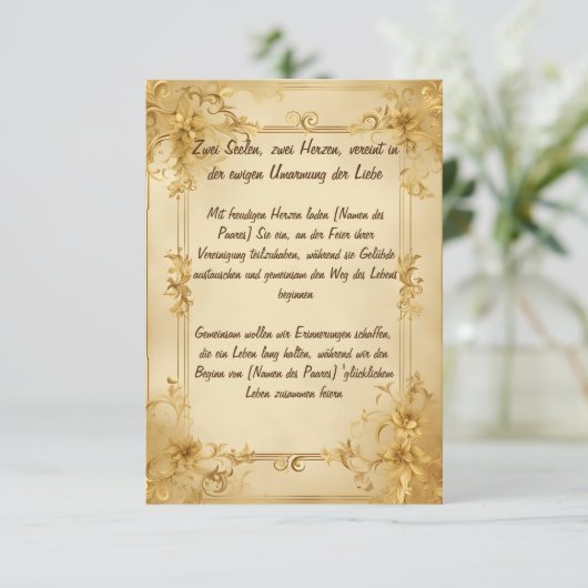 Hochzeitseinladung Wedding Invitation Custom 招待状 (スタンド正面)