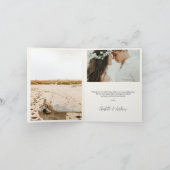 Hochzeitshandschrift Danke 3 Fotos サンキューカード (内部)