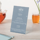 Hochzeitsmenü  Dusty Blue 01 Sockelschild 台座サイン (インサイチュ)