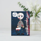 Hockeyマスクシリアルキラーはがき ポストカード (スタンド正面)