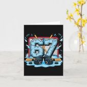 Hockey 67 Drip Ice Rink Gloves Meme Six Seven Srts カード (黄色い花)
