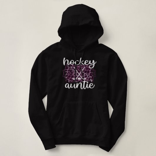 Hockey Aunt Ice Hockey Auntie Of A Hockey Player C パーカ (デザイン正面)