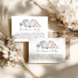 Hockey baby shower, ice hockey book request エンクロージャーカード