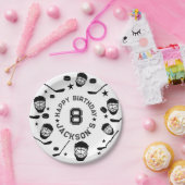 Hockey black and White Themed Kids Birthday Party ペーパープレート (パーティー)