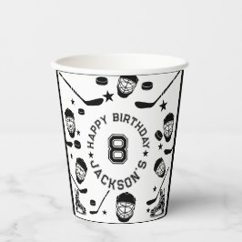 Hockey black and White Themed Kids Birthday Party 紙コップ