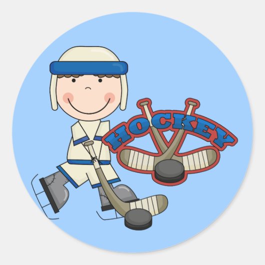 HOCKEY - Boy Tシャツとギフト ラウンドシール (正面)