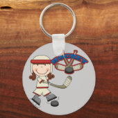 HOCKEY - Brunette Girl Tシャツ&ギフト キーホルダー (正面)