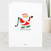 Hockey Christmas Holiday Cards カード (裏面)