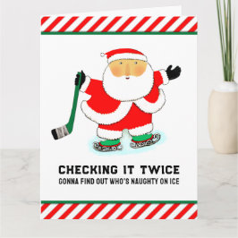 Hockey Christmas Holiday Cards カード