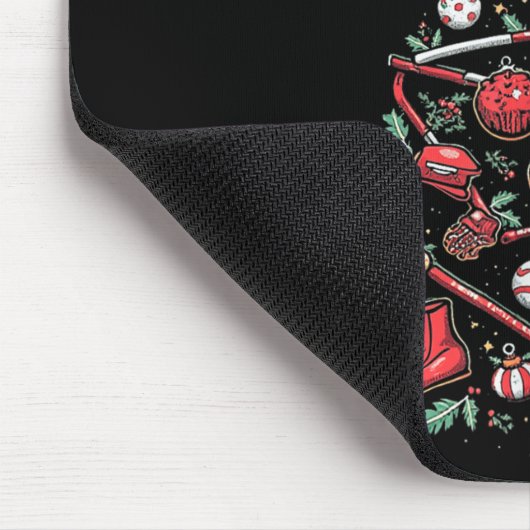 Hockey Christmas Tree  マウスパッド (コーナー)