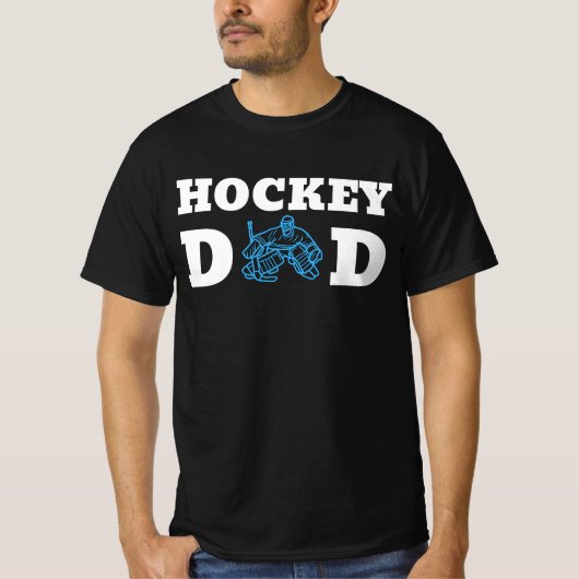 Hockey Dad Goalie Icehockey Dad Vater Papa Daddy Tシャツ (正面)