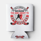 Hockey Defense About to Get Checked Funny Saying 缶クーラー (裏面)