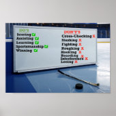 Hockey Do's and Don'ts Whiteboard ポスター (正面)