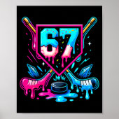 Hockey Drip 6 7 Number 67 Six Seven Meme Men Boys  ポスター (正面)