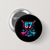 Hockey Drip 6 7 Number 67 Six Seven Meme Men Boys  缶バッジ (正面&裏面)