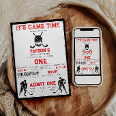 Hockey First Year Down – 1st Birthday  招待状