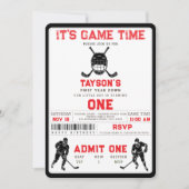 Hockey First Year Down – 1st Birthday  招待状 (正面)