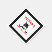 Hockey First Year Down Napkins – Sports-Themed 1st スタンダードカクテルナプキン (角)