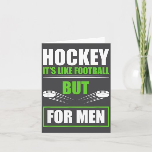 Hockey Funny Quotes Fathersday Mens Hockey  カード (正面)