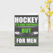 Hockey Funny Quotes Fathersday Mens Hockey  カード (黄色い花)