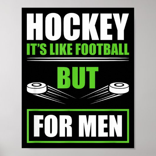Hockey Funny Quotes Fathersday Mens Hockey  ポスター (正面)