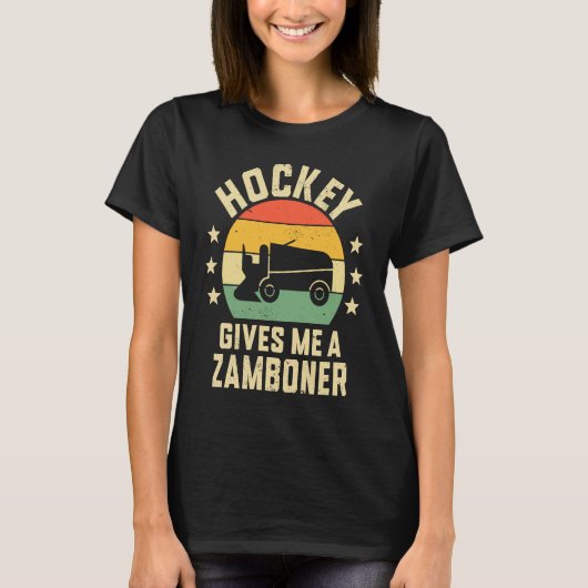 Hockey Gives Me A Zamboner Boys Youth Hockey  Men  Tシャツ (正面)