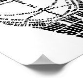 Hockey Goalie Mask Tygraphy  ポスター (角)