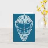 Hockey Goalie Quote For Hockey Goalie  カード (黄色い花)