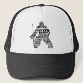 Hockey Goalie Text Art キャップ (正面)