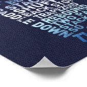 Hockey Goalie Text Art Poster ポスター (角)