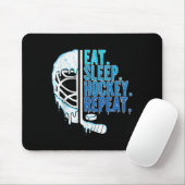 Hockey Ice Cream Drip Eat Sleep Hockey Repeat Boys マウスパッド (マウス)