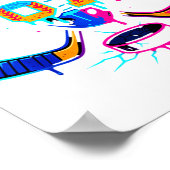 Hockey Ice Cream Drip Number 67 Player 67th Birthd ポスター (角)