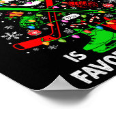 Hockey Is My Favorite Season Christmas Tree Equipm ポスター (角)