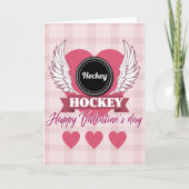 Hockey Love Valentines Day Card カード (正面)