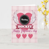 Hockey Love Valentines Day Card カード (黄色い花)