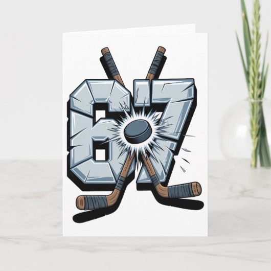 Hockey Meme Six Seven 6 7 67 Hockey Meme  カード (正面)