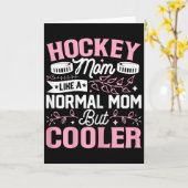 Hockey Mom Like A Normal Mom But Cooler Funny Ice  カード (黄色い花)