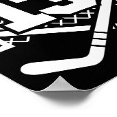 Hockey Number 13 Jersey Funny Hockey Player Game D ポスター (角)