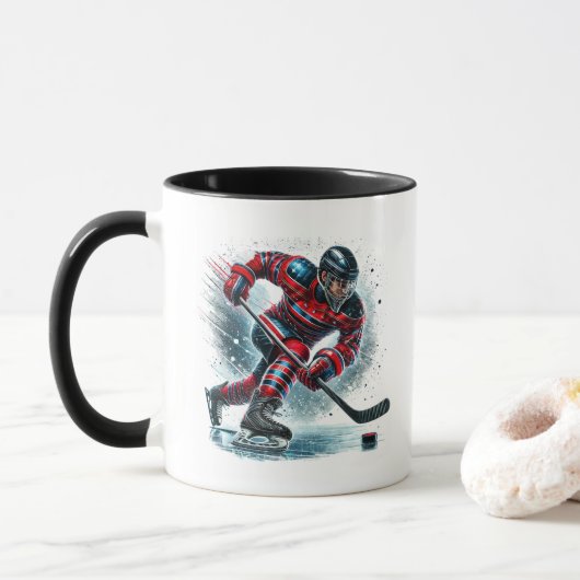 Hockey Player マグカップ (ドーナツ)