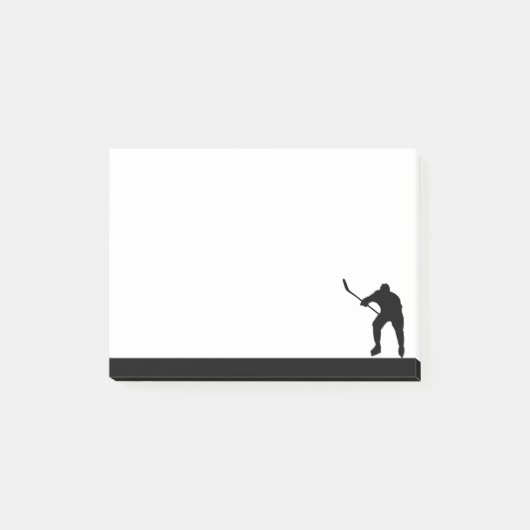 Hockey Player Athlete Sport Silhouette ポストイット (正面)