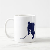 Hockey_Player_Blue コーヒーマグカップ (左)
