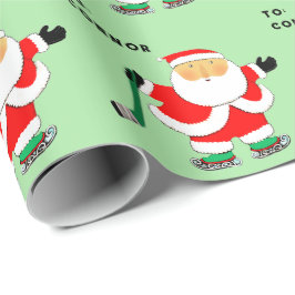 Hockey Player Christmas Holiday ラッピングペーパー