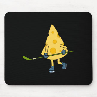Hockey Player Cute Cheese Hobby Sports Performance マウスパッド