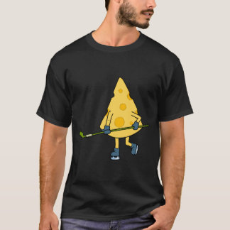 Hockey Player Cute Cheese Hobby Sports Performance Tシャツ